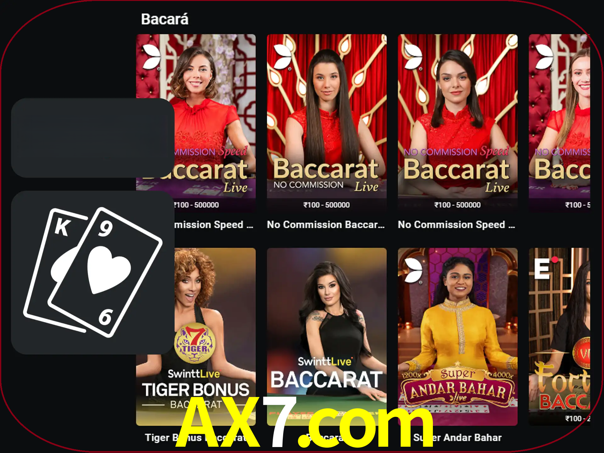Ganhe muito dinheiro jogando jogos de bacará.