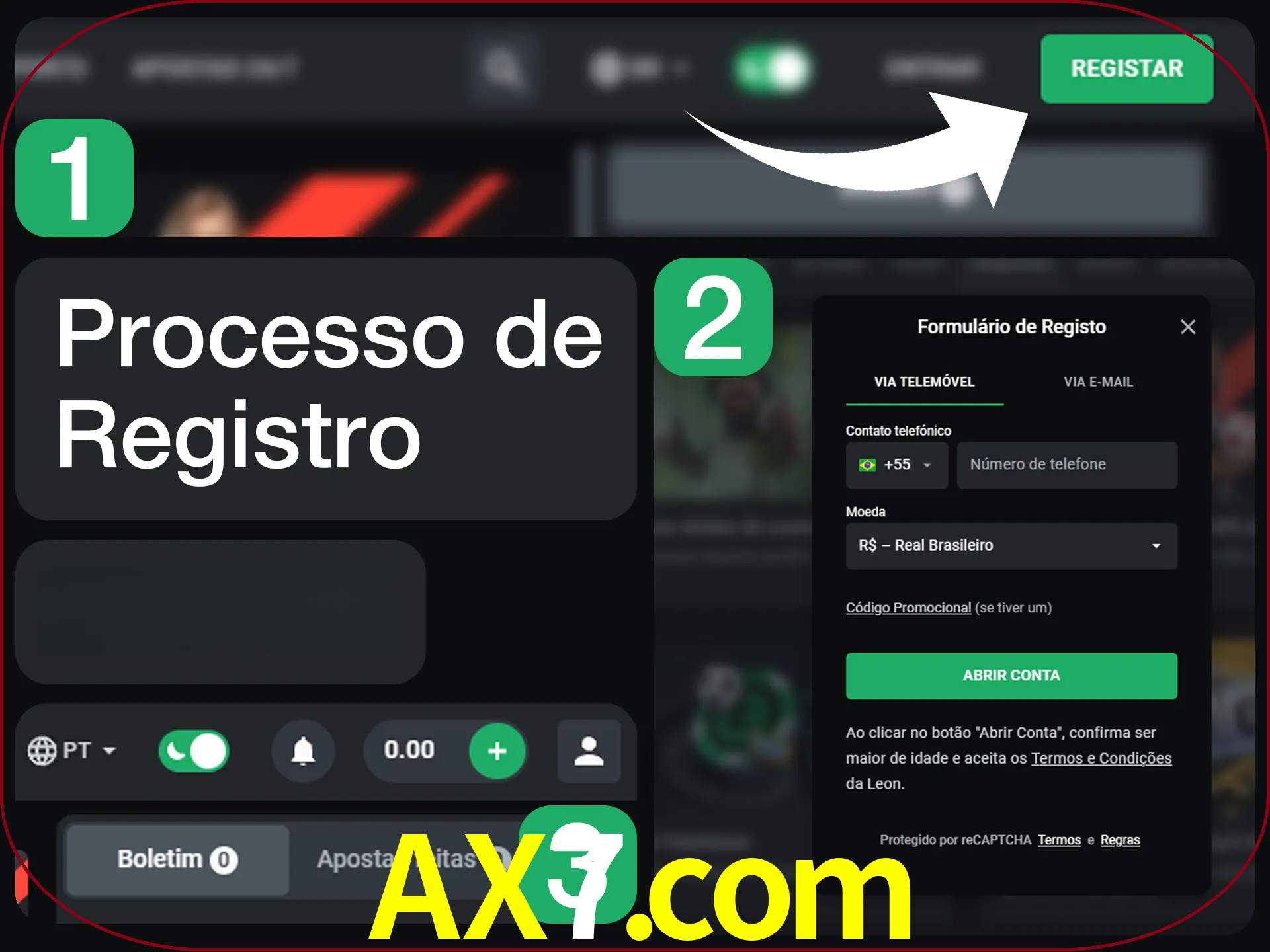 O processo de registro na LeonBet é simples.